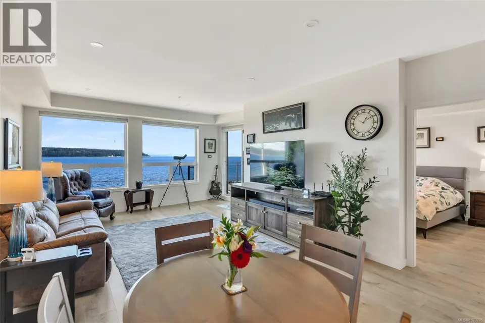Living room with sweeping ocean views