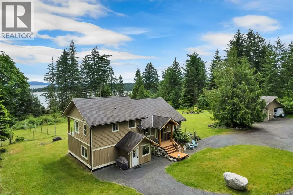 Heriot Bay oceanview home & shop on 10.16 acres!